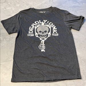 Crazy dog T-shirts. Deadly dink. Pickle ball. Skull. Men’s small. NWT.